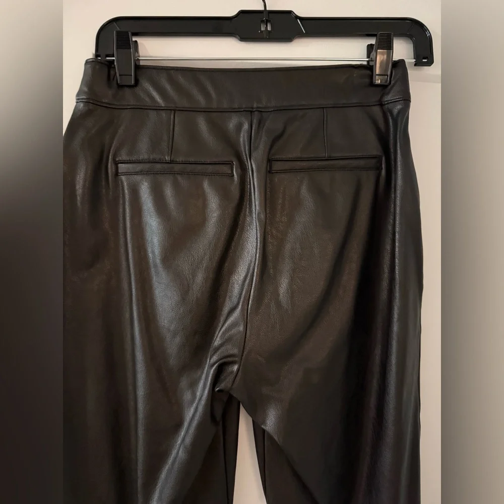 SPANX Black Flare Faux Leather Pants - Picture 9 of 9